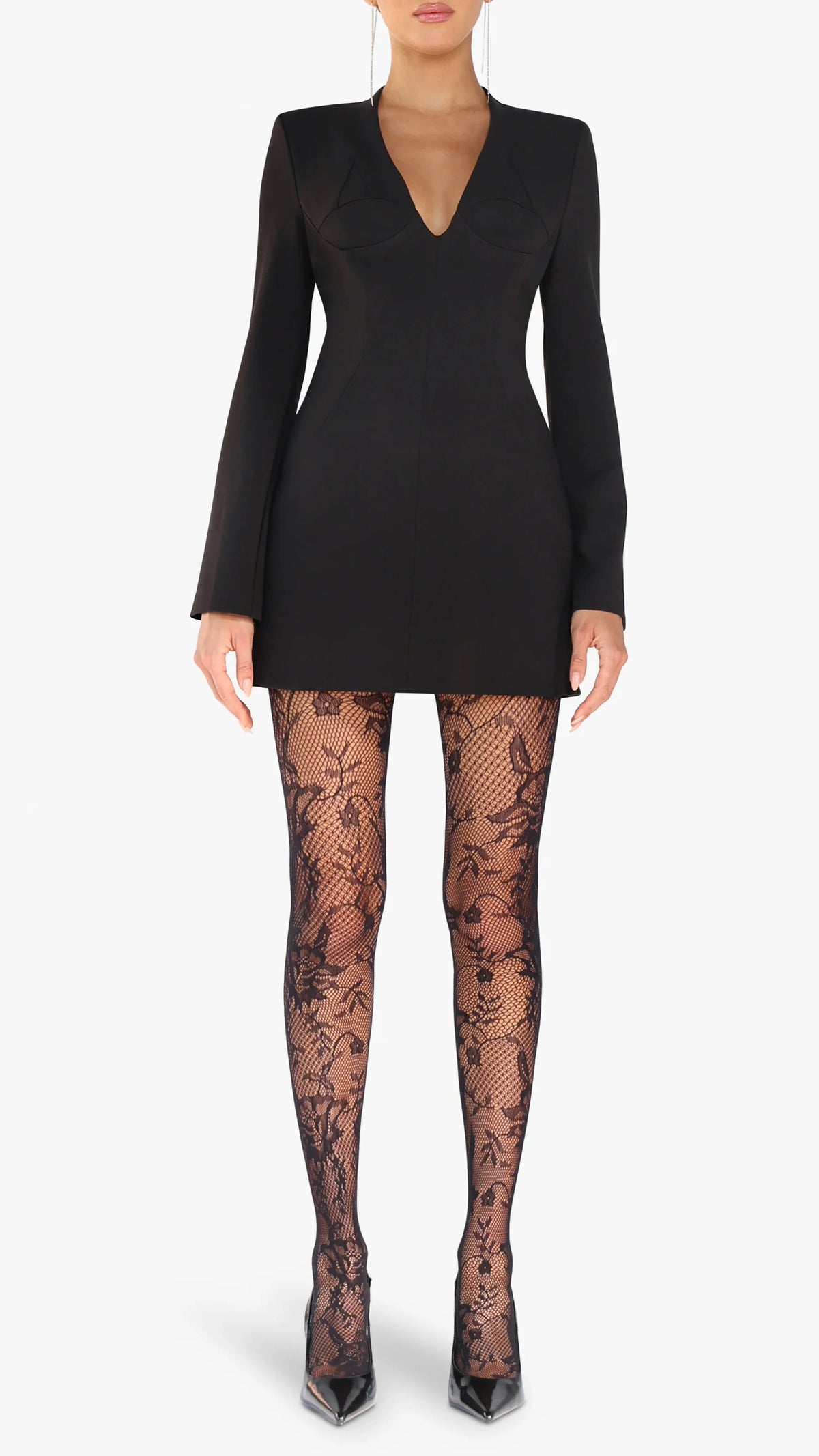 Black Halo Kenna Micro Mini Dress in Black in Black