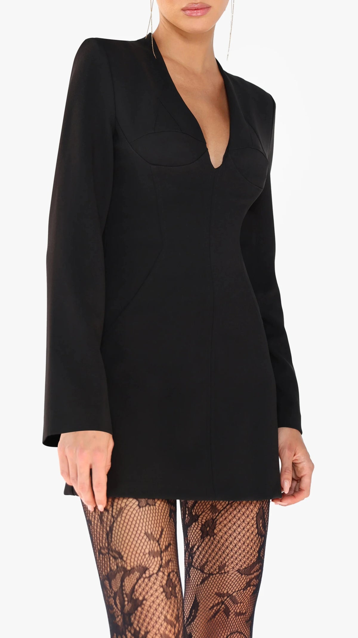 Black Halo Kenna Micro Mini Dress in Black in Black