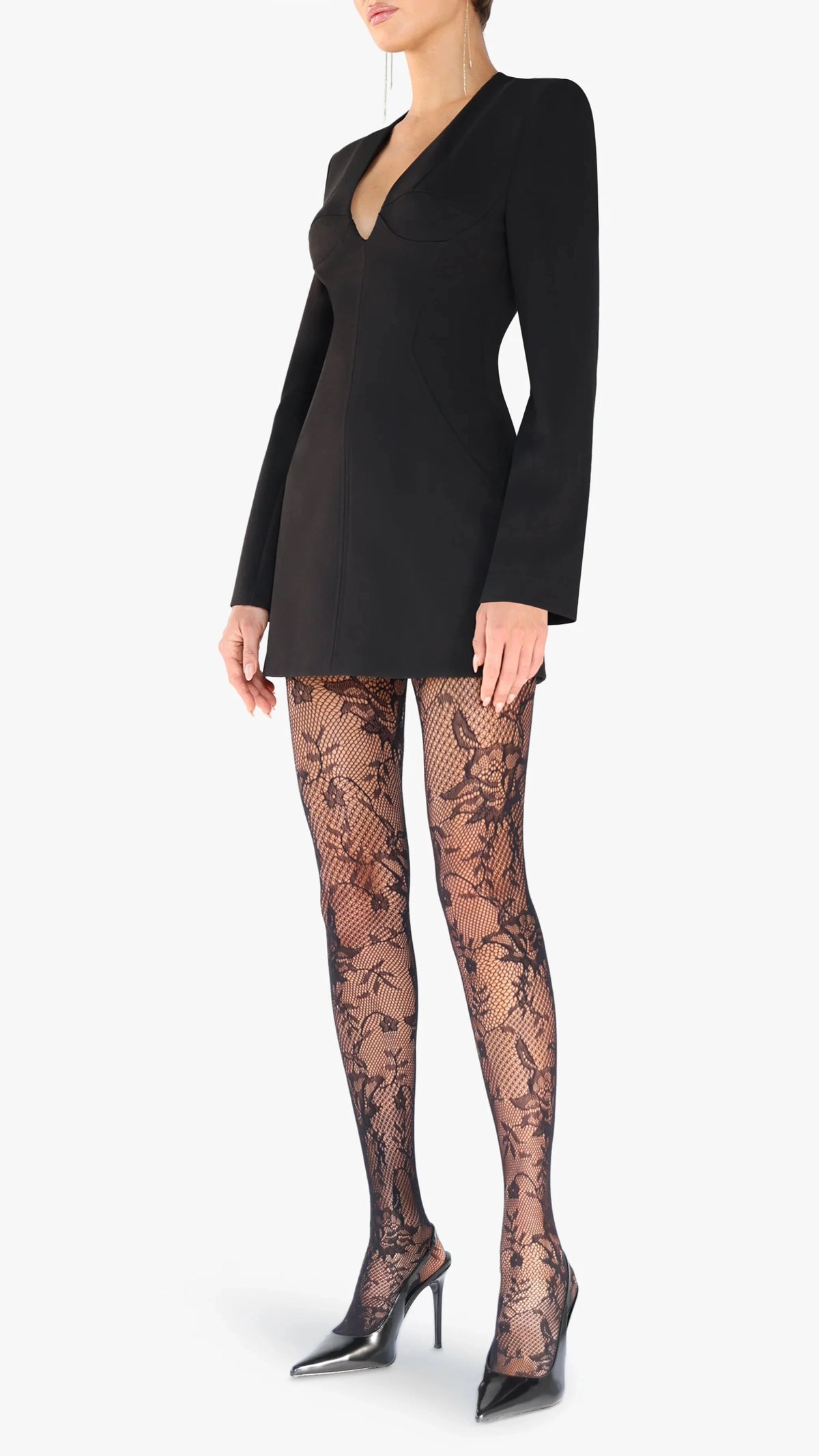 Black Halo Kenna Micro Mini Dress in Black in Black