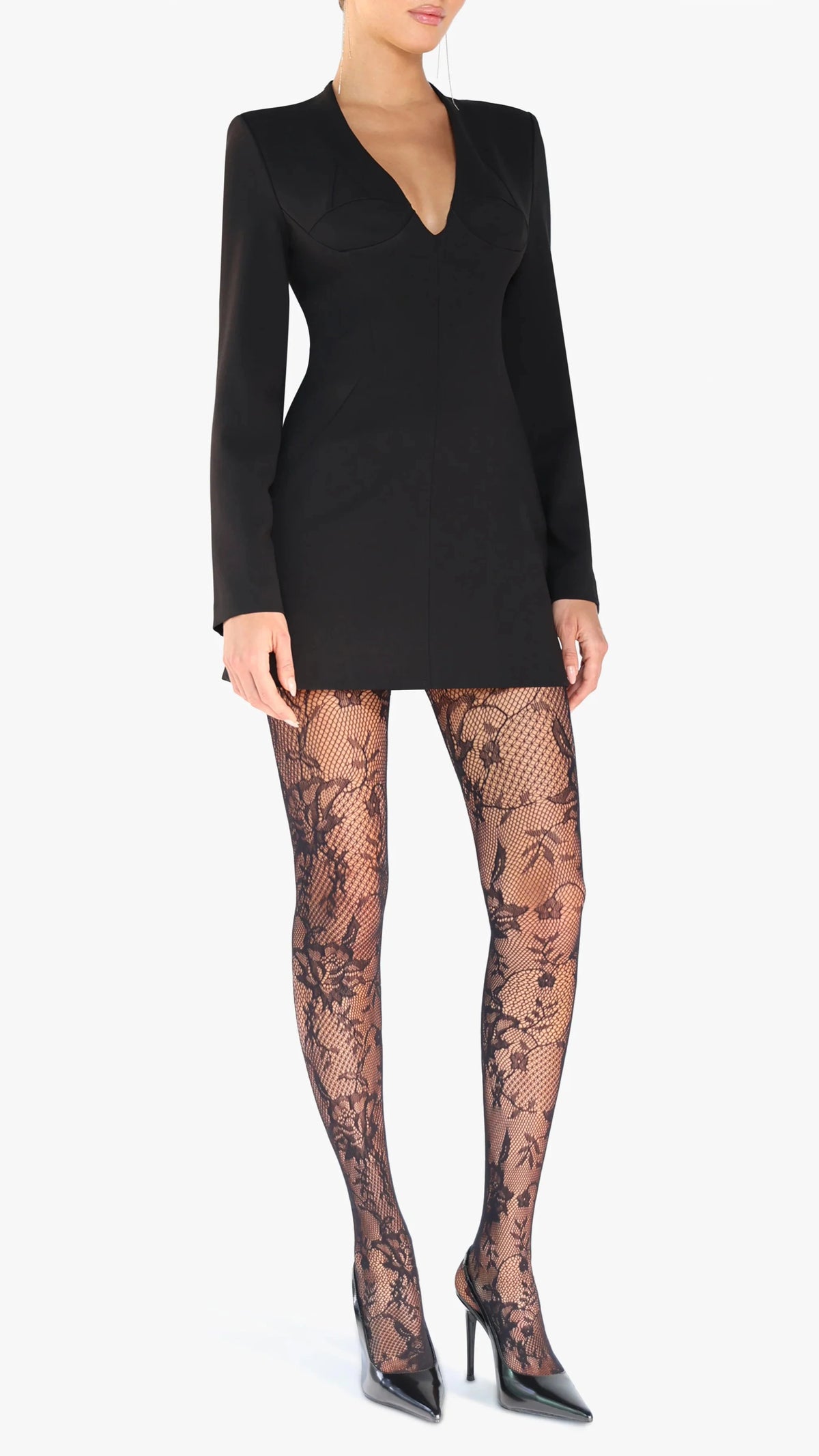 Black Halo Kenna Micro Mini Dress in Black in Black