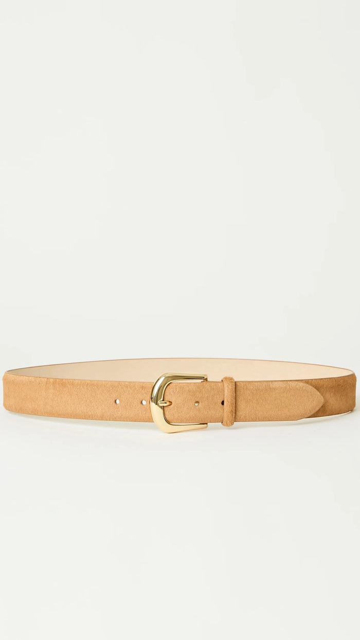 B-Low the Belt Kennedy Calf Hair Belt in Camel/Gold