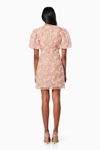 Elliatt Arles Puff Sleeve Mini Dress in Pink