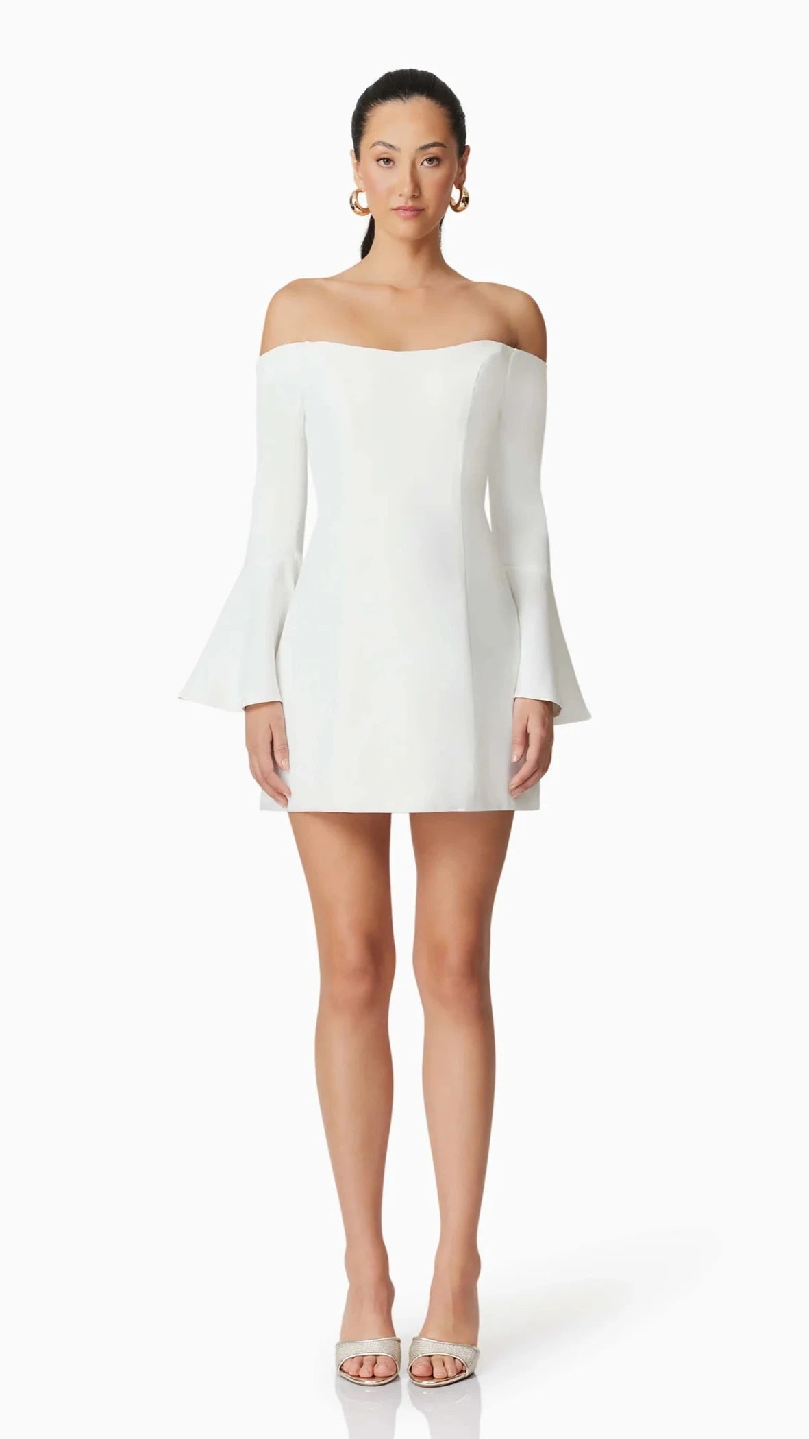 Elliatt Hazelle Off The Shoulder Mini Dress in White