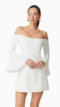 Elliatt Hazelle Off The Shoulder Mini Dress in White