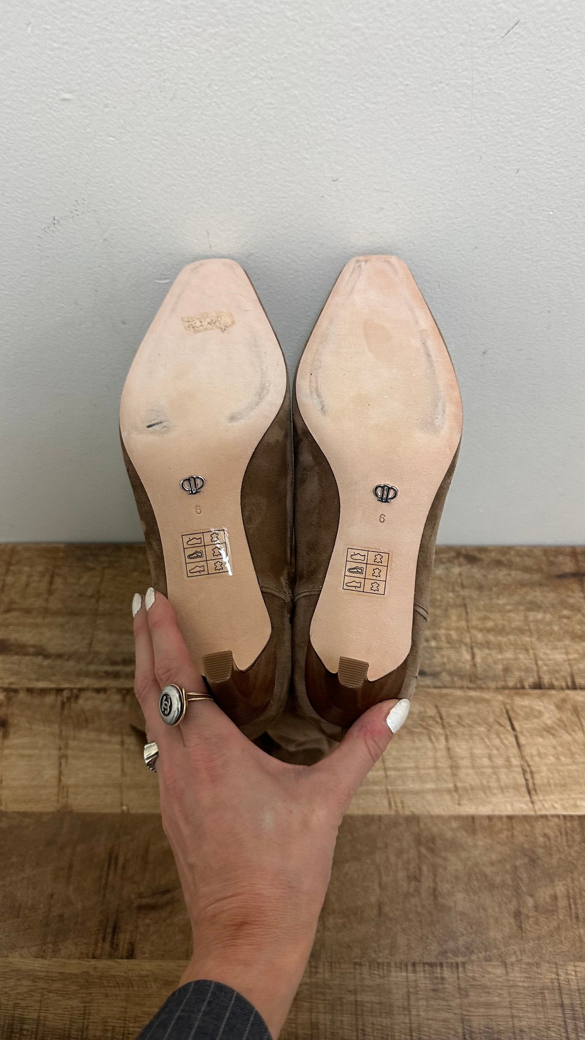 Paige Denim Ansley Suede Tall Boot in Truffle