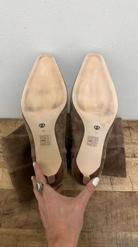 Paige Denim Ansley Suede Tall Boot in Truffle