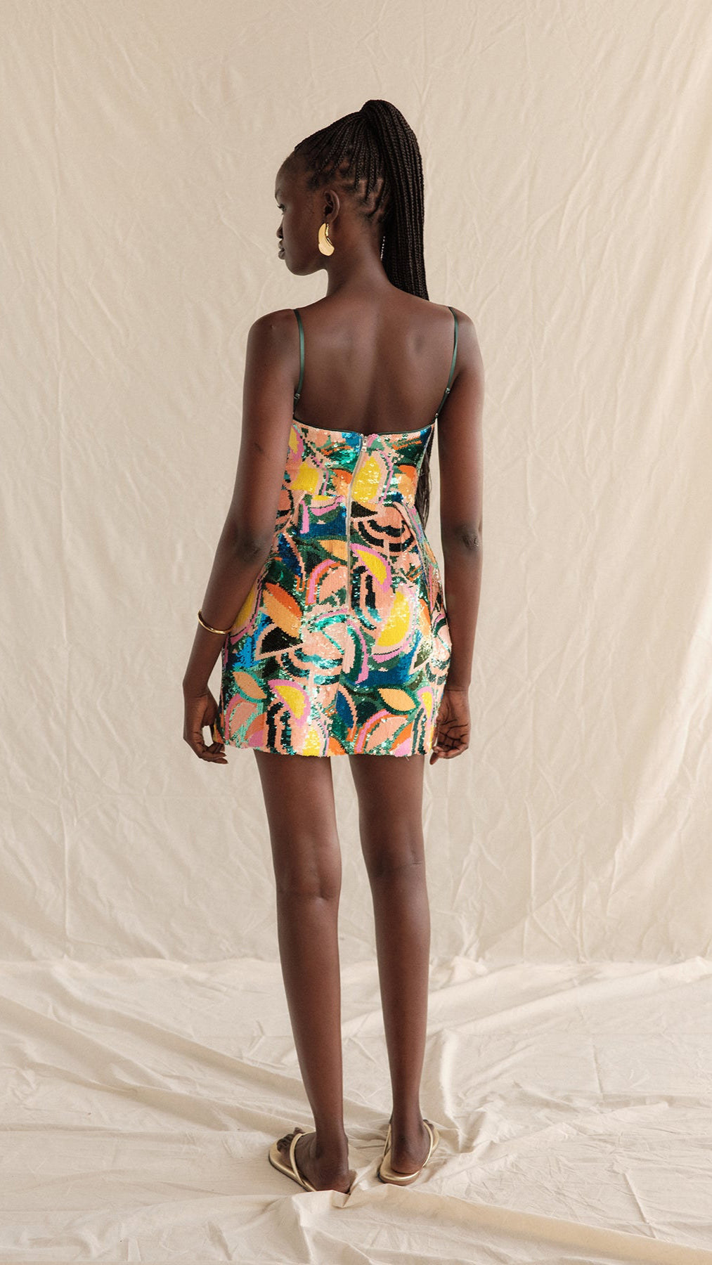 Saylor Dasha Fruit Sequin Mini Dress in Multi