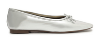 Schutz Arissa Metallic Leather Ballet Flat in Silver