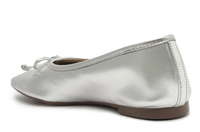 Schutz Arissa Metallic Leather Ballet Flat in Silver