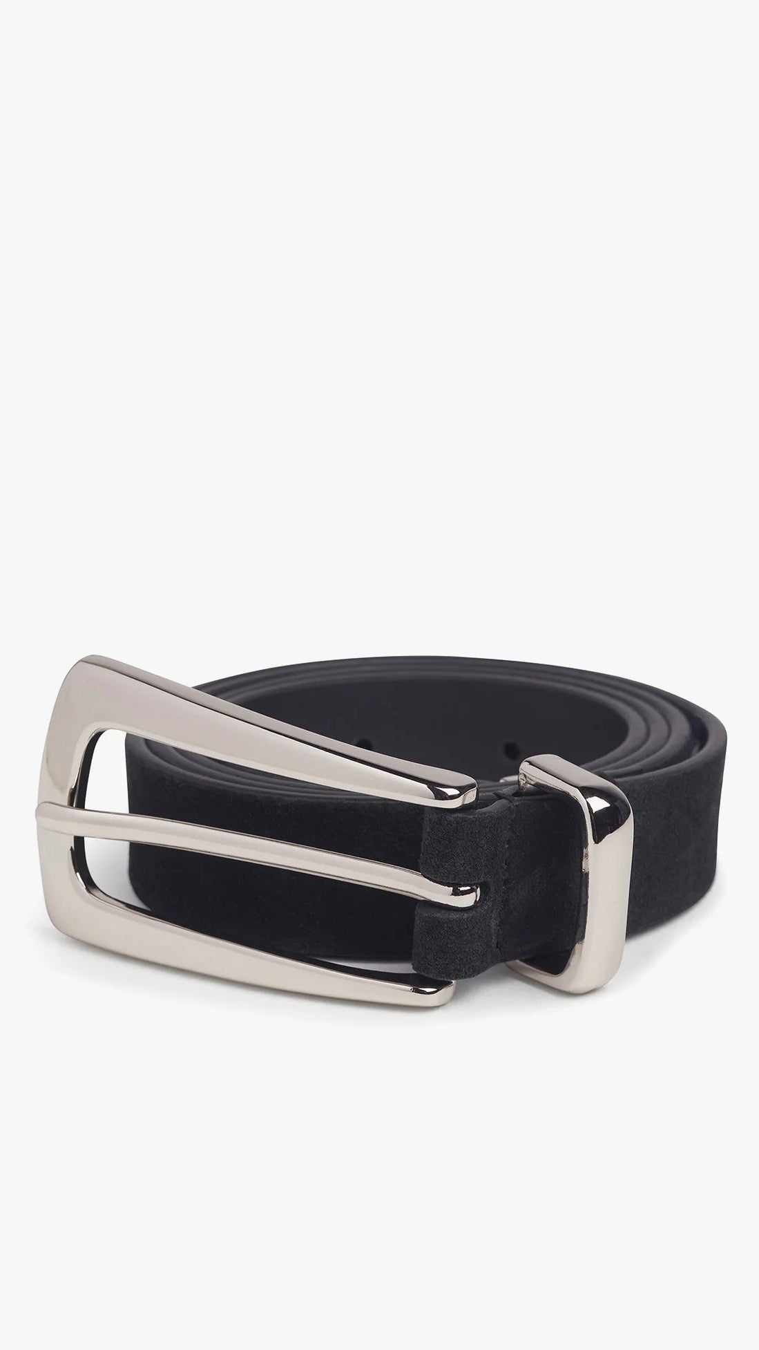 Favorite Daughter The Suede Statement Belt in Black/Silver