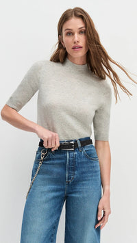 Favorite Daughter The Suede Statement Belt in Black/Silver