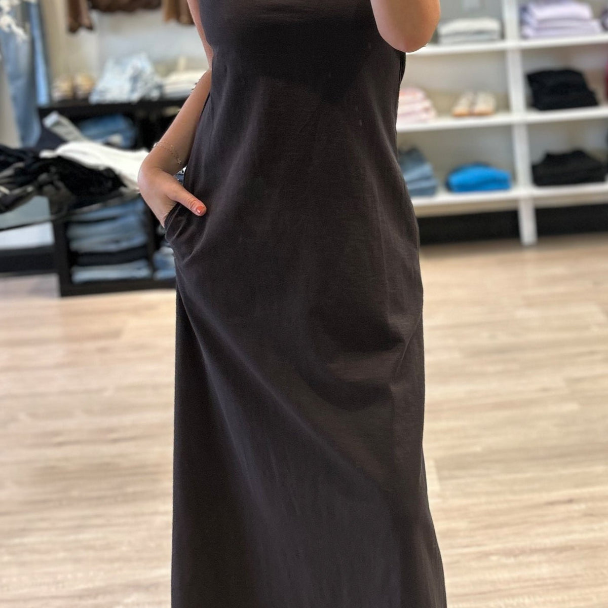 LNA Topanga Strapless Maxi Dress in Pirate Black – Suite 201