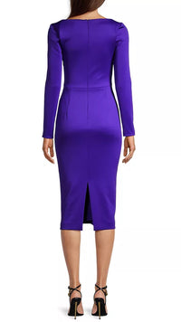 Black Halo Zanry Dress in Cadburry Purple