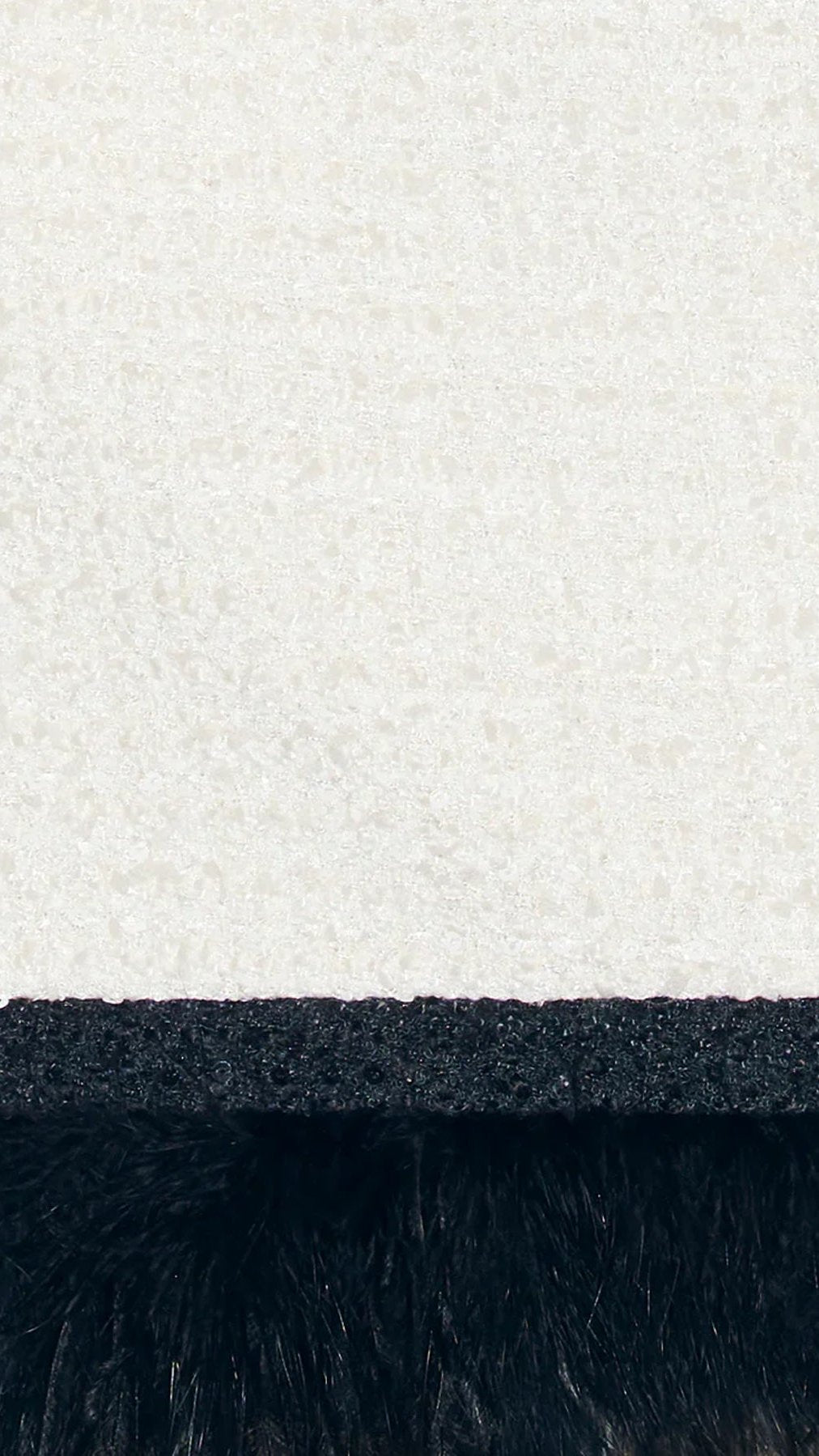 Saylor Velma Tweed Feather Dress in Black and White