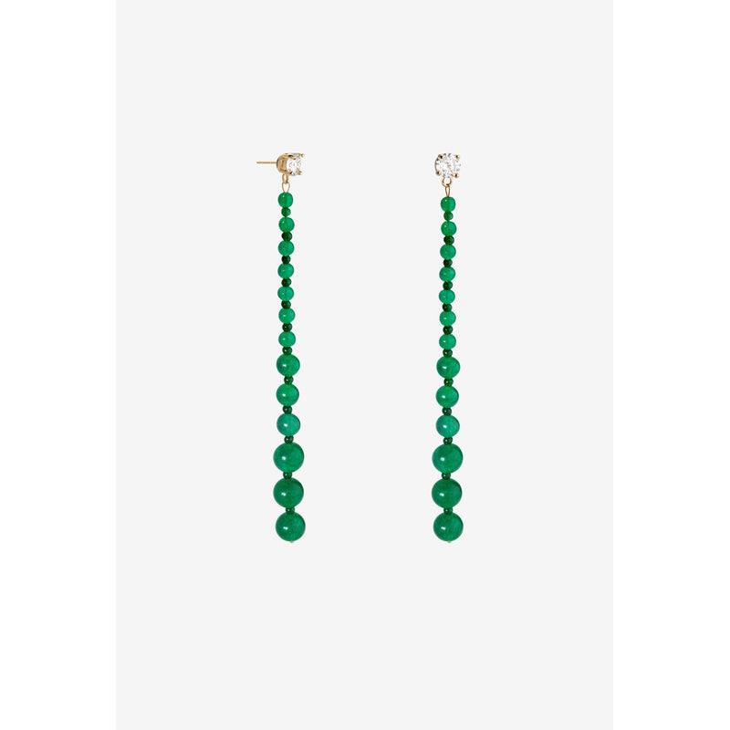 Shashi Jewelry Miami Vice Drop Earring in Emerald
