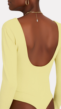 Ronny Kobo Lauren Knit Bodysuit in Butter