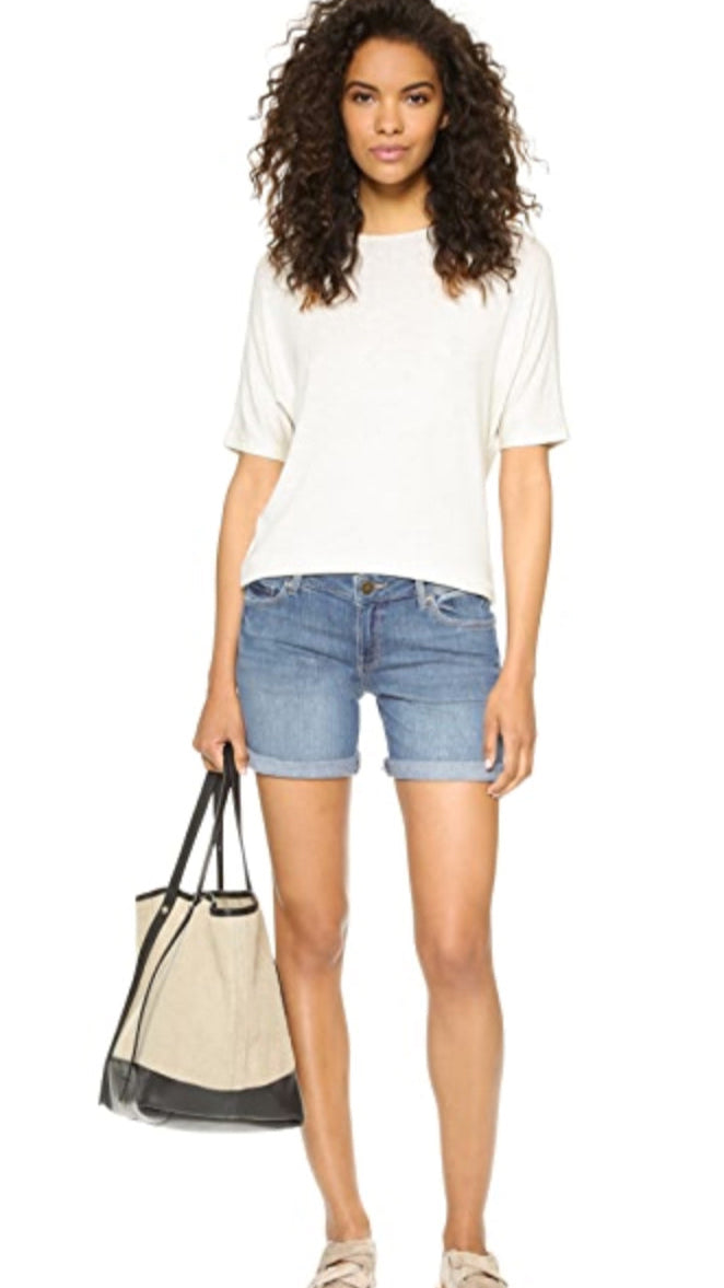 DL1961 Karlie Low Rise Boyfriend Short in Wilcox