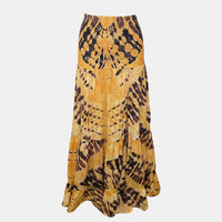 Lusana Marla Smocked Tie Dyed Maxi Skirt in Oasis