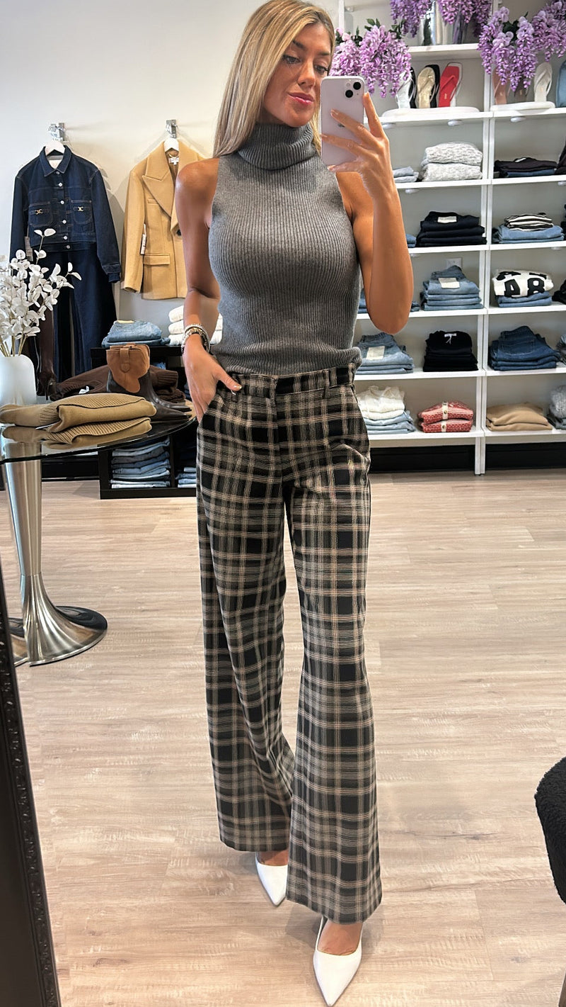 Enza Costa Knit Cashmere Sleeveless Turtleneck in Thunder