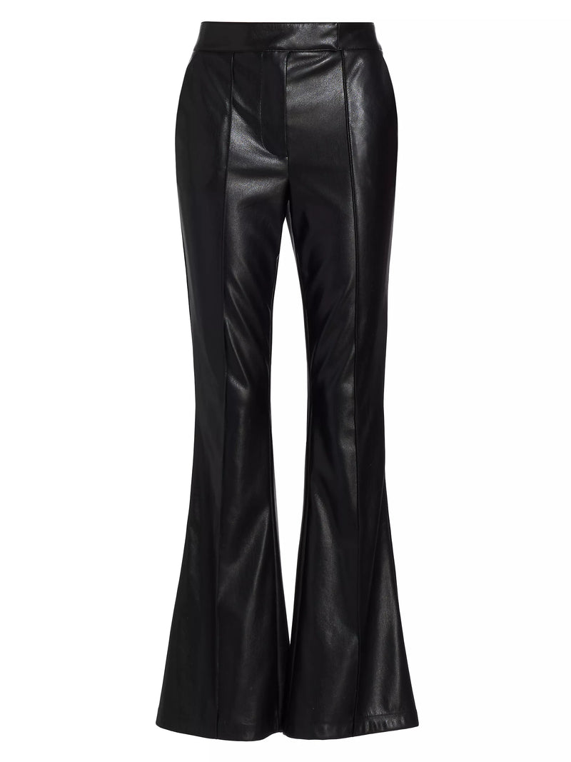 Generation Love Rio Vegan Leather Fit and Flare Pant in Black