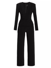 Norma Kamali Shirred Waist Jumpsuit in Black