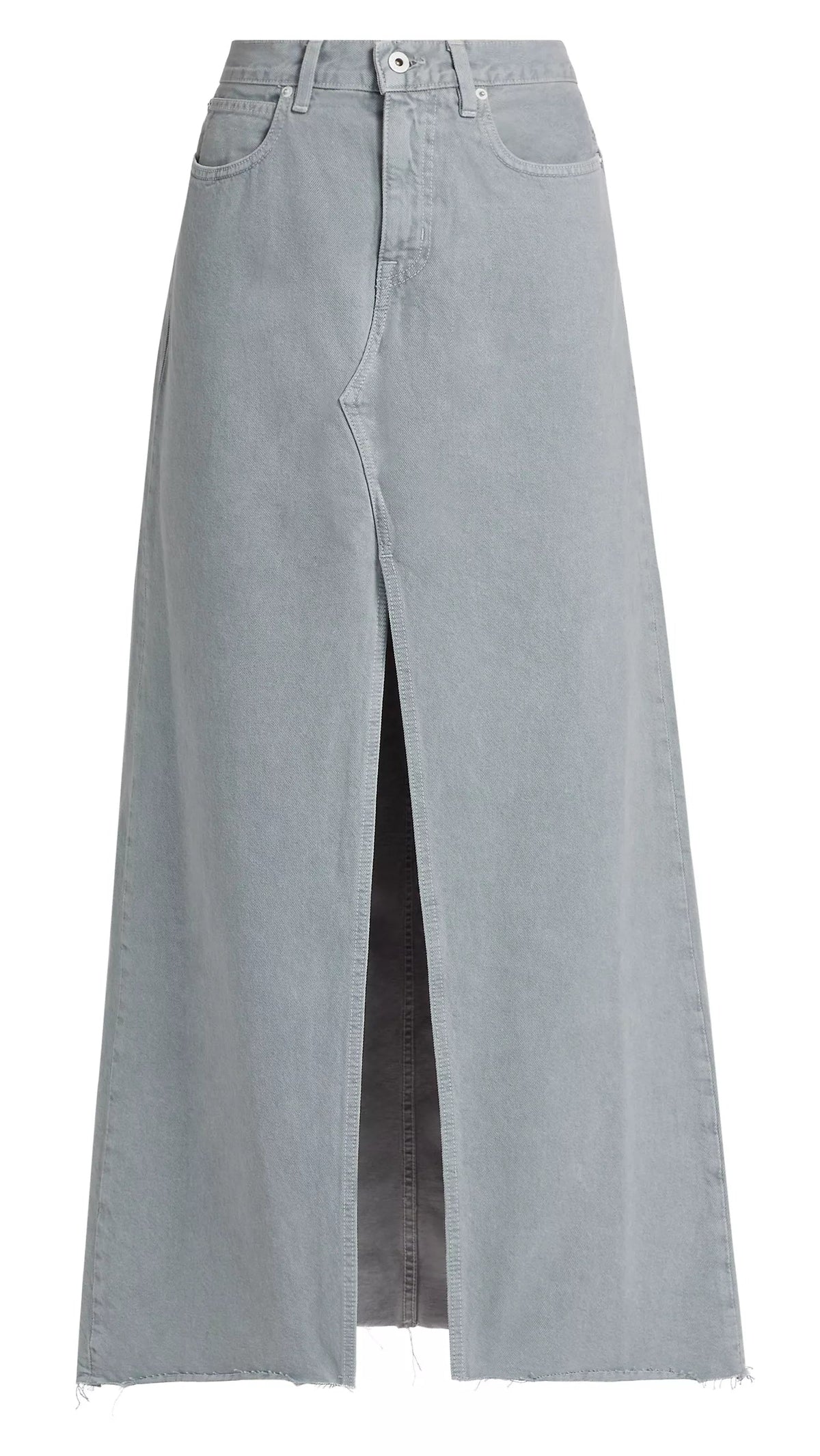 SLVRLAKE Denim Low Rise Maxi Skirt in Dove