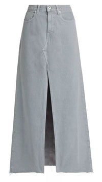 SLVRLAKE Denim Low Rise Maxi Skirt in Dove