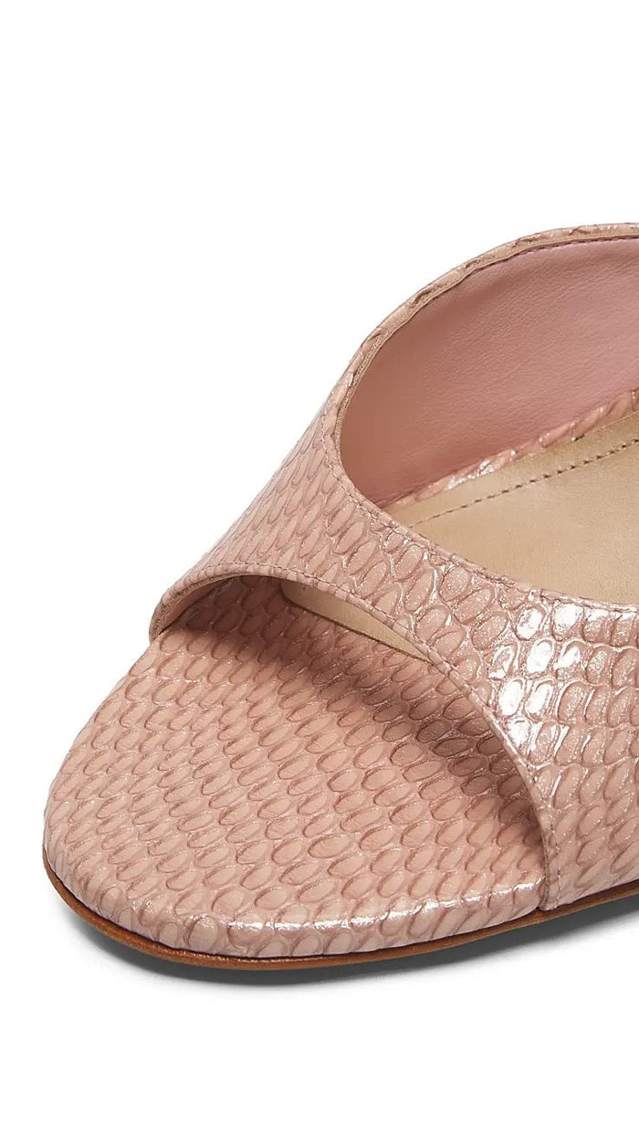 Schutz Clea Mule in Urban Snake Cotton Candy