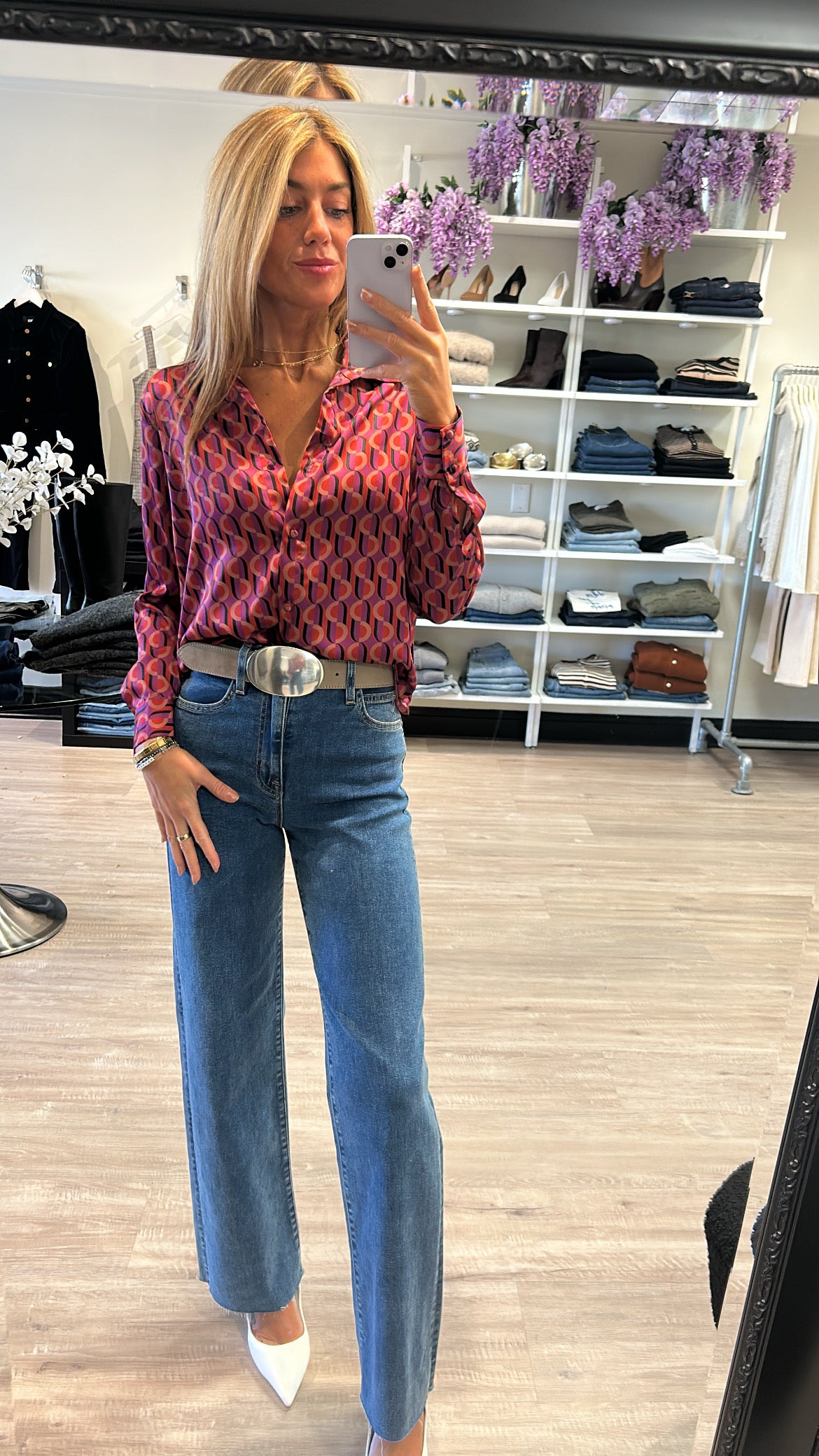 B-Low The Belt Myra Nubuck Belt in Taupe/Silver