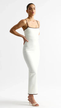 Studio Lexi Olivette Dress in Ivory/Brown