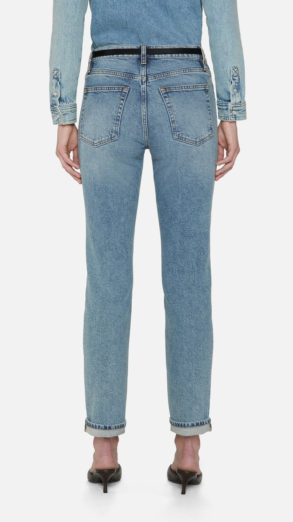 Frame Denim The Borrowed Straight in Ricochet