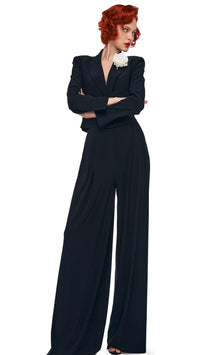 Norma Kamali Mens Pleat Pant in Black