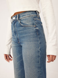 DL1961 Denim Hepburn Wide Leg High Rise Vintage 32" in East Lake