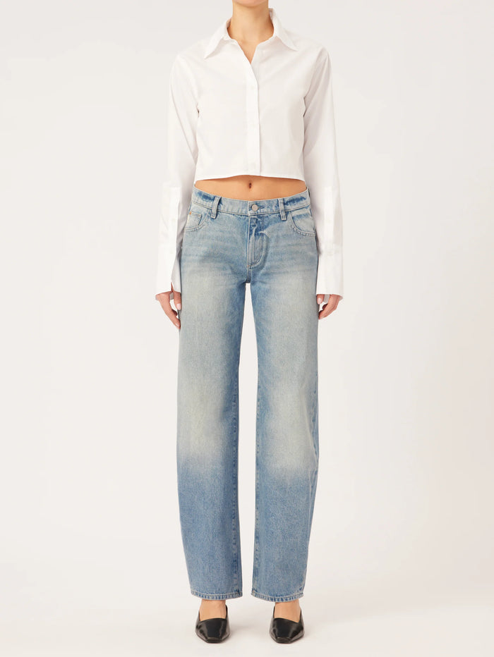 DL1961 Denim Ilia Barrel Low Rise Relaxed Vintage in Aged Mid