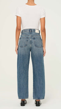 DL1961 Denim Taylor Relaxed Barrel Ultra High Rise 27" in Endless Sea
