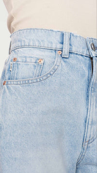 DL1961 Denim Taylor Barrel Ultra High Rise 27" in Crystal Lake Distressed