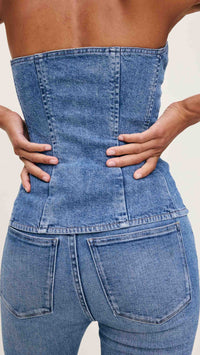 DL1961 Denim Bustier in Glendale