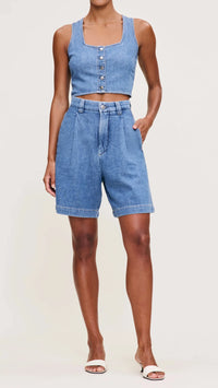 DL1961 Denim  Lizzie Cropped Top in Great Falls