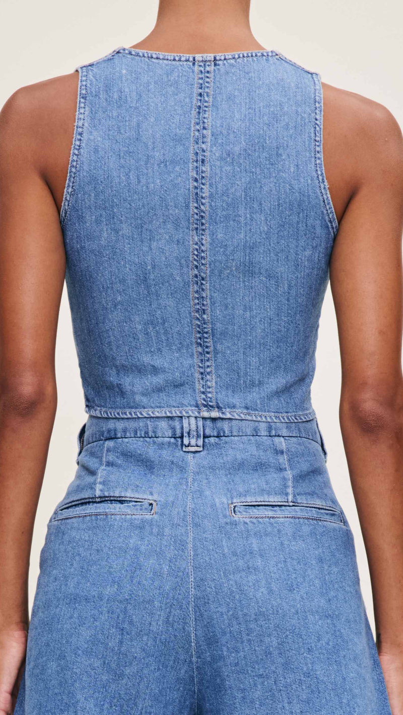 DL1961 Denim  Lizzie Cropped Top in Great Falls