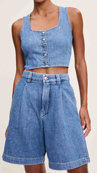 DL1961 Denim  Lizzie Cropped Top in Great Falls