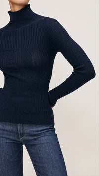 DL1961 Turtle Neck Sweater in Navy