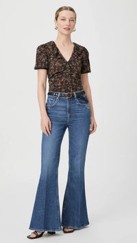 Paige Denim Charlie High Rise Flare Jean in Landmark