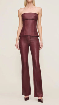 DL1961 Bridget High Rise Bootcut Coated Jeans 33" in Saffron