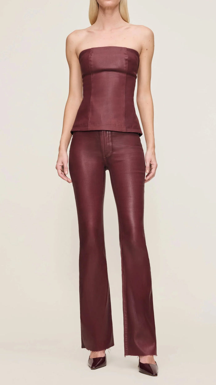 DL1961 Bridget High Rise Bootcut Coated Jeans 33" in Saffron