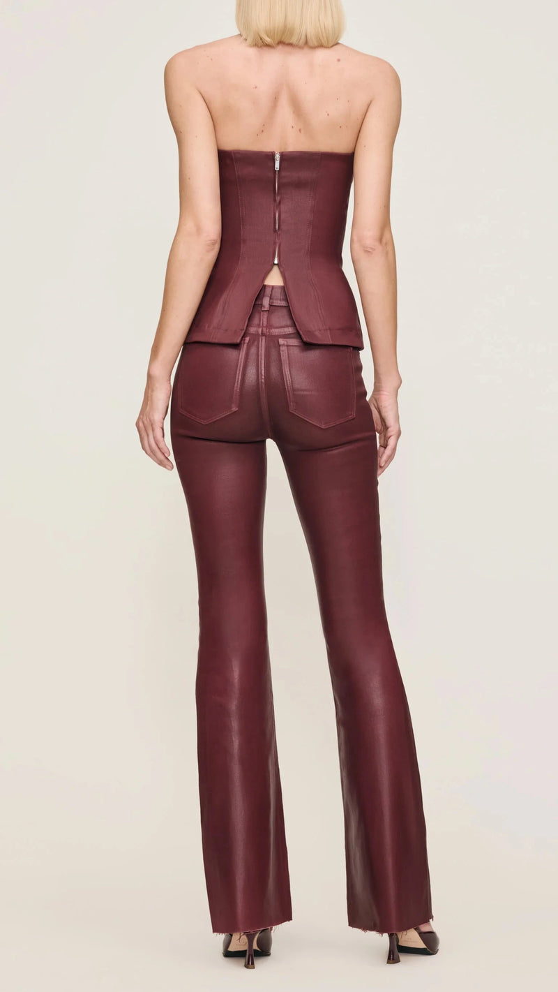 DL1961 Bridget High Rise Bootcut Coated Jeans 33" in Saffron