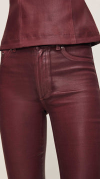 DL1961 Bridget High Rise Bootcut Coated Jeans 33" in Saffron