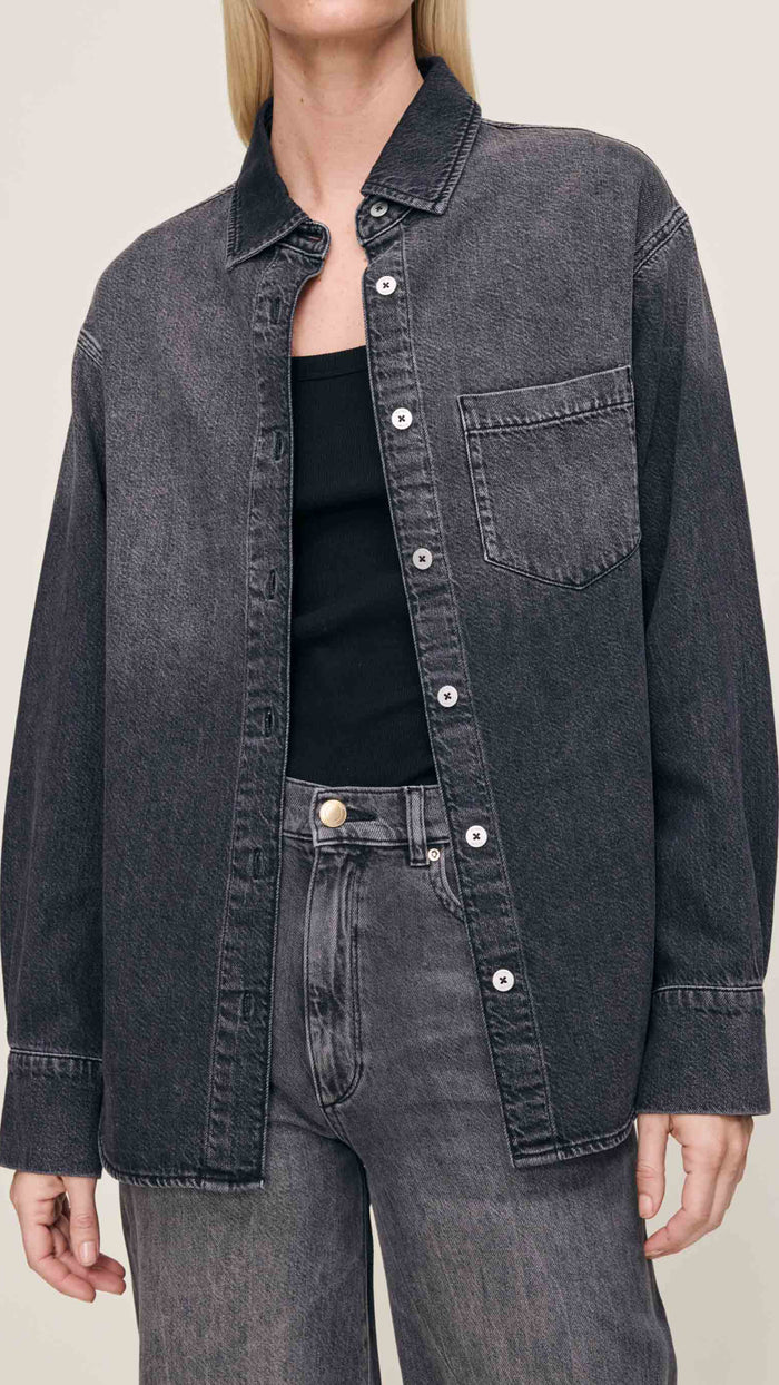 DL1961 Faye Denim Shirt in Nightshade