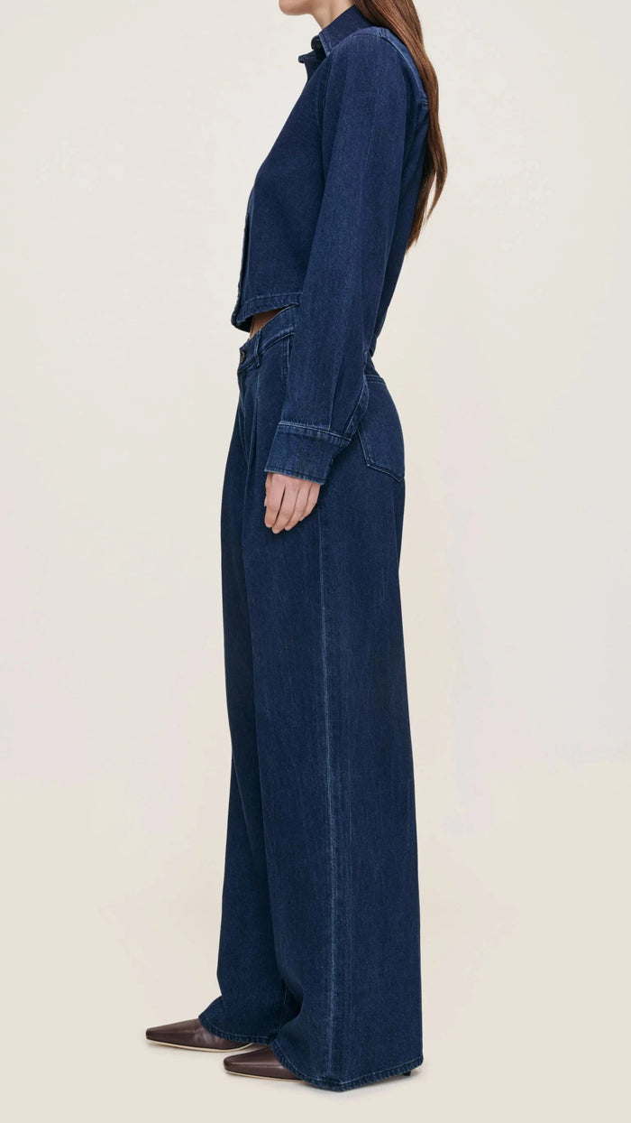 DL1961 Isabel Wide Leg Low Rise 31.5" in Rain Storm