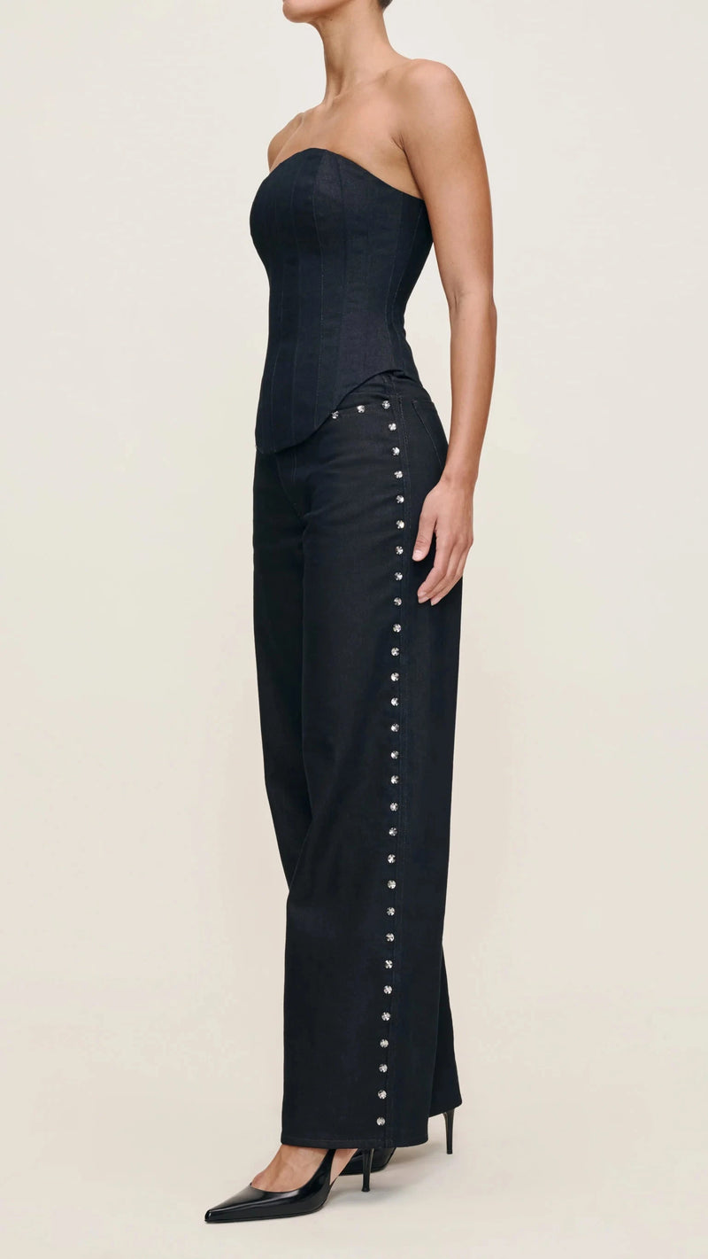 DL1961 Corset Strapless Top in Eternity