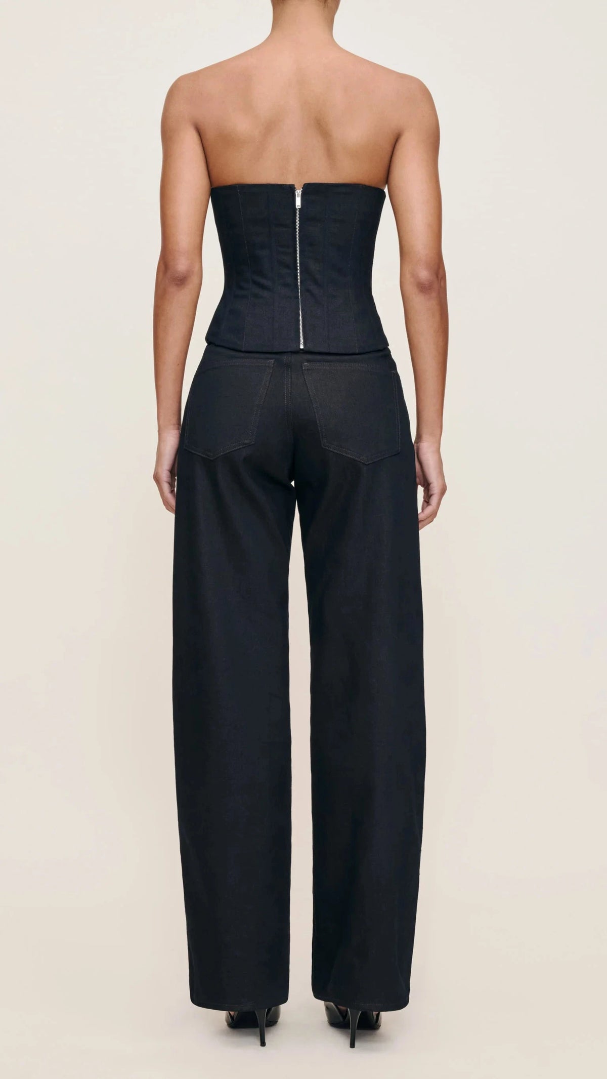 DL1961 Corset Strapless Top in Eternity